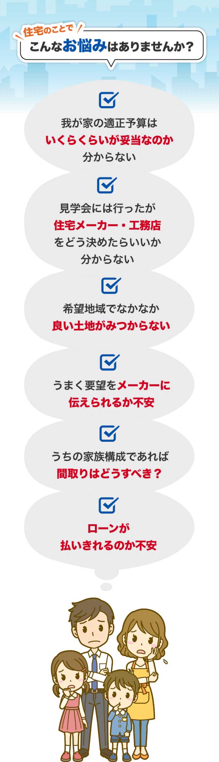 住宅のことでこんなお悩みはありませんか？